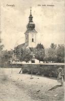 Őrmező, Strázske; Görög katolikus templom. Fogyasztási szövetkezet kiadása / church