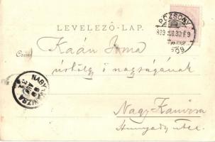 1899 Pozsony, Pressburg, Bratislava; Hal tér, Victoria szálloda. Hans Nachbargauer kiadása, gránátre...