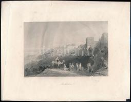 cca 1840 E. Brandart: Betlehem acélmetszet. / Betlehem etching. Page size: 28x21 cm