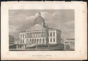 cca 1840 Boston, városháza acélmetszet. / USA, Boston, City hall etching. Page size: 23x15 cm