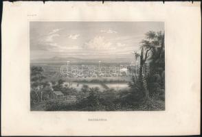 cca 1840 Illinois Kaskaskia. / Usa, Kaskaskia, Ill. etching. Page size: 23x15 cm