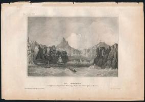 cca 1840 St. Helena acélmetszet / St Helena port etching. Page size: 23x15 cm