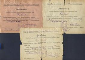 Cserkész bizonyítvány 3db