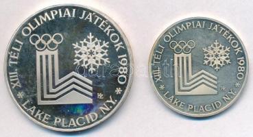 1980. 200Ft Ag + 500Ft Ag "Téli Olimpia-Lake Placid" pár T:1-,2(PP) k