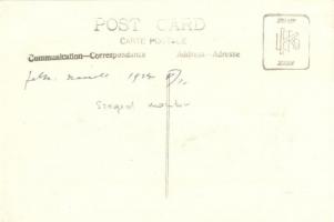 1924 SMS Szeged őrnaszád (monitorhajó) legénysége és tisztjei a fedélzeten, ünnepség. Dunai Flottill...