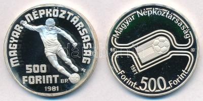 1981. 500Ft Ag "Labdarúgó Világbajnokság 1982" (2xklf) T:PP