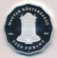 2011. 5000Ft Ag "Deák téri Evangélikus Templom" tanúsítvánnyal (2xklf) T:PP,BU felületi ka...