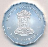 2011. 5000Ft Ag "Deák téri Evangélikus Templom" tanúsítvánnyal (2xklf) T:PP,BU felületi ka...