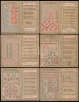 cca 1890 21 db egyforma cérnagyári litho reklám / 21 similar advertising of a Göggingen cotton facto...