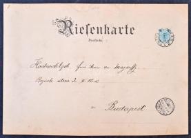 1900 Praha, Prague; Der Wenzelsplatz / square, shops, tram. big sized postcard (22 cm x 30,5 cm!)