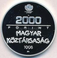 1998. 2000Ft Ag "UNICEF - A világ gyermekei" T:PP