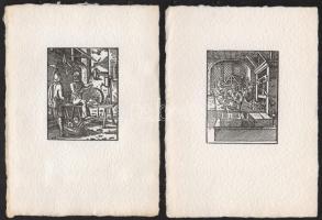 A nyomdászat és papírkészítés története. Vincze Lajos papírkészítő mester kézzel merített papírján, ...