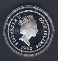 Cook szigetek 1990. 10$ Ag "Nyári olimpia Barcelona-futás T:PP Eredeti díszdobozban, tanúsítvánnyal!
