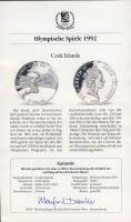Cook szigetek 1990. 10$ Ag "Nyári olimpia Barcelona-futás T:PP Eredeti díszdobozban, tanúsítván...