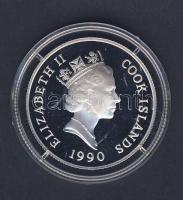 Cook szigetek 1990. 10$ Ag "Nyári olimpia Barcelona-futás T:PP Eredeti díszdobozban, tanúsítvánnyal!