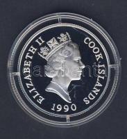 Cook szigetek 1990. 10$ Ag "Nyári olimpia Barcelona-futás T:PP Tanúsítvánnyal!