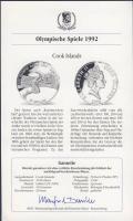 Cook szigetek 1990. 10$ Ag "Nyári olimpia Barcelona-futás T:PP Tanúsítvánnyal!
