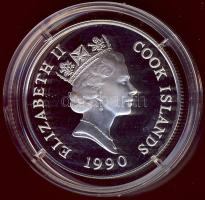 Cook szigetek 1990. 10$ Ag "Nyári olimpia Barcelona-futás T:PP Tanúsítvánnyal!