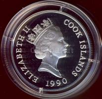 Cook szigetek 1990. 10$ Ag "Nyári olimpia Barcelona-futás T:PP Tanúsítvánnyal!