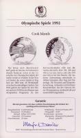 Cook szigetek 1990. 10$ Ag "Nyári olimpia Barcelona-futás T:PP Tanúsítvánnyal!