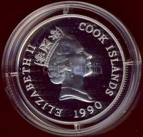 Cook szigetek 1990. 10$ Ag "Nyári olimpia Barcelona-futás T:PP Tanúsítvánnyal!