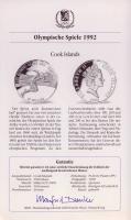 Cook szigetek 1990. 10$ Ag "Nyári olimpia Barcelona-futás T:PP Tanúsítvánnyal!