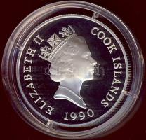Cook szigetek 1990. 10$ Ag "Nyári olimpia Barcelona-futás T:PP Tanúsítvánnyal!