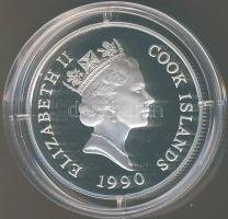 Cook szigetek 1990. 10$ Ag "Nyári olimpia Barcelona-futás T:PP Tanúsítvánnyal!