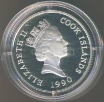 Cook szigetek 1990. 10$ Ag "Nyári olimpia Barcelona-futás T:PP Tanúsítvánnyal!