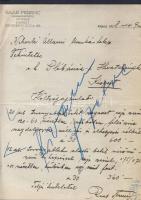 1928 Raab Ferenc kézzel írt aláírt levele (szobrász)