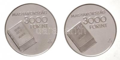 2013. 3000Ft Ag "Eötvös József" (2xklf) mindkettő tanúsítvánnyal T:PP,BU