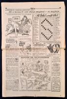 Jelzés nélkül: Telefonművésznő otthonában. Toll, papír, 24x31 cm + a Pesti Izé II. évf. 51. száma a ...