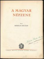Kodály, Zoltán: A magyar népzene. Bp., 1937, Kir. Magy. Egyetemi Nyomda. Első kiadás. Korabeli félvá...