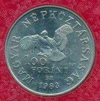 1982. 100Ft Cu-Ni "Labdarúgó Világbajnokság 1982" eredeti MNB tokban tanúsítvánnyal + 1983...