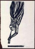 Perei Zoltán (1913-1992) szignált fametszet 20x15cm