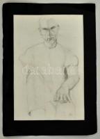 Szőnyi jelzéssel: Férfi portré. Ceruza, papír, 55×36 cm
