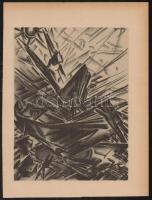 Ruzicskay György (1896-1993): Illusztráció a Szerelemkeresőből, algrafia, papír, jelzett az algrafián, 31x23,5 cm