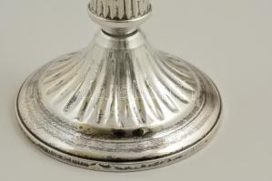 Ezüst(Ag) talpas kínáló, hibátlan, jelzett, m: 23,5 cm, d: 15,5 cm