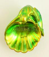 Zsolnay eozin mázas akt óriáskagylóval, jelzett, apró mázkopással, m: 12 cm