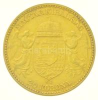 1893KB 20K Au "Ferenc József" kis király (6,76g/0.900) T:2
Hungary 1893KB 20 Korona Au &q...