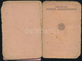 1948-1950 Pesterzsébeti Iparoskör igazolvány + KIsosz igazolvány tagsági bélyegekkel