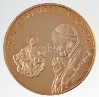 Bognár György (1944-) / Lebó Ferenc (1960-) 1991. II.János Pál pápa látogatása - Máriapócs aranyozott emlékérem (65mm) T:PP enyhe felületi karc
