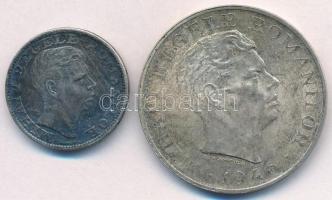 Románia 1942. 200L Ag + 1946. 100.000L Ag "I. Mihály" T:2,2- patina
Romania 1942. 200 Lei...