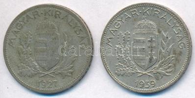 1927-1939. 1P Ag (2x) T:2-,2