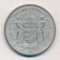 1930. 5P Ag "Horthy jobbra" T:2-,3 Adamo P8