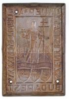 1935. "Szent István Ünnep a Dunán - Budapest" fém plakett "R." jelzéssel, a pere...