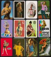 1972-1986 14 db különféle hölgyeket ábrázoló kártyanaptár