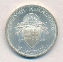 1938. 5P Ag "Szent István" T:1-
Adamo P8.1