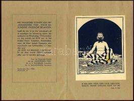 Linómetszetek gyűjteménye: 14 db külföldi (csehszlovák, lengyel, holland) sok szignálva