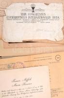 Vegyes érdekes papírrégiség tétel (tartalmaz többek között apró nyomtatványokat, iratokat, kártyanap...